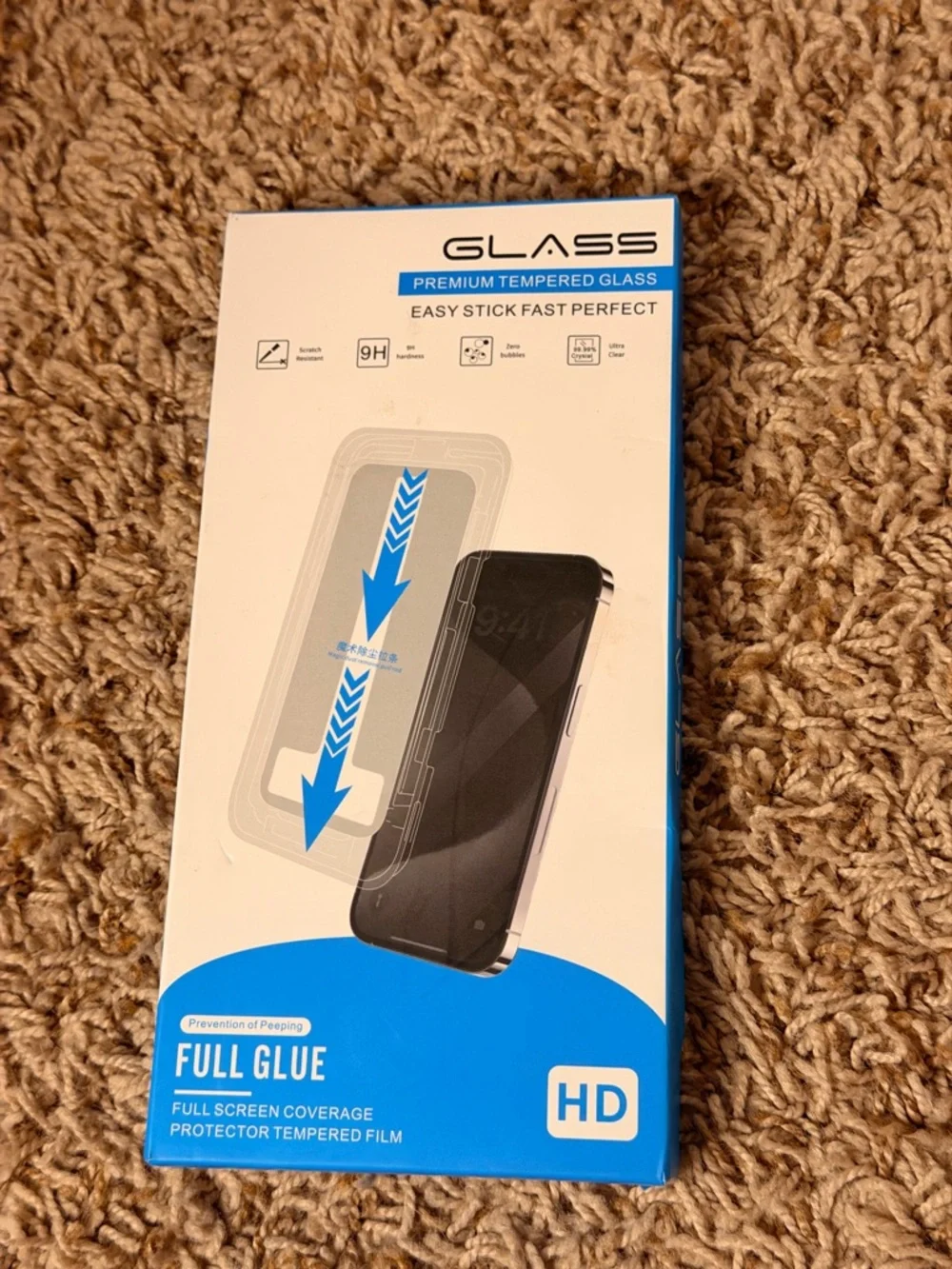 Tempered Glass Full-Glue Screen Protector - Black for iPhone 17 Air